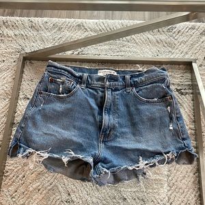Abercrombie High-Rise Jean Mom Shorts